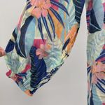 Sundance Multicolor floral tropical lightweight cotton button up top L flowy Pink Size L Photo 5