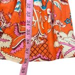 Cheeky Vintage Micquelle Orange Floral Flirty Shirt Dress Short Sleeve L 12 14 Size L Photo 7