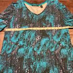 H by Halston  Printed V-neck Rayon‎ Long Sleeve Top Womens XS Spring Soft Photo 11