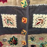 Dress Barn Patchwork Fall Leaves Embroidered & Decorative Buttons Vest Photo 2