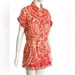 Farm Rio  Jaipur Floral Paisley Linen Romper Size Medium Photo 2