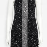 Michael Kors Dress Womens Small Black White Sleeveless Sheath Midi Work Photo 0