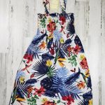 NWT Ace Fashions White Tropical Smocked Sundress Women’s Size Small Photo 6