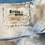 Holding Horses Anthropologie Dress Ruffle Acid Wash Chambray One Shoulder S Photo 8