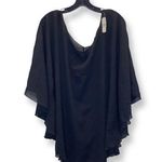Zuliana Black Flowy Sleeve Size L/XL Cover Up Top. Made in USA Photo 0