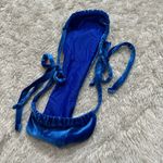 frankie's bikinis Skimpy Blue Velvet Bikini Bottoms Medium Swimsuit Two Piece Photo 3