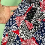 Vintage Roo Crossing Paisley Boho Shorts Pull On size small Red Photo 6