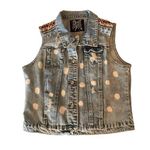 Boom Boom Jeans Vintage Spike Studded Denim Vest Photo 0