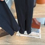 Theory  Mid-Rise Pull On Black Rib Knit Legging Pant, S Photo 5