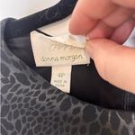 Donna Morgan Black Animal Print Dress Size 4P Sheath Party LBD Fitted Unique Photo 6