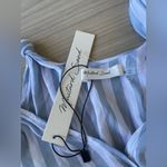 Mustard Seed  Blue and White Striped Top Photo 8