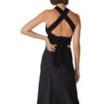 Club Monaco raeni ribbed criss cross halter cropped tank top open back black S Photo 1