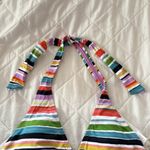 Anne cole NWT Womens Size Small Striped Halter Bikini Top Swim Beach Summer Photo 2