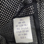 Vintage 1980s Drama Black White Houndstooth Check Wool Pleated Skirt Size 4 Photo 6