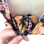 Free People Maybel Blouse In Black Pink Floral Print Size Small Photo 4