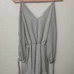 Rebellion Black And White Striped Romper Photo 0