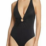Tori Praver  Maxime Black One Piece Swimsuit Small New Tags Photo 0