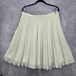 Preston & York  Vintage Cream Pleat Flare Knee Length Short Skirt Plus 14 Photo 1