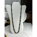 Vintage Jewellery Gorgeous Art Deco Emerald Green Glass & plum Pendant Necklace Purple Photo 7