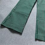 H&M 🛎️ 5/$20  Cropped Green White Stripe Trouser Pant Size 2 Photo 2