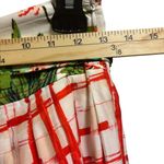 Maeve  Anthropologie County Fair Red Checked Pleated A-Line Skirt Size 0 Photo 4