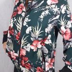 Pink Owl Floral Women's Dark Green Jacket Photo 1
