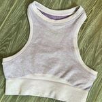 Hurley Women’s  size medium purple heathered crop sports bra, top NWOT Photo 0