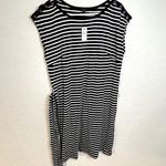 Talbots Petite Stripe Tshirt Dress Womens Size Petite Meidum Navy White NWT Photo 1