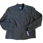 Pendleton Petite Blazer Jacket Women's 16P Black Zip Front Career Work NWT Photo 11