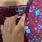 Lulu's women’s boho strapless Burgundy Floral Dress size S Red Photo 3