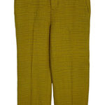 Marni Textured Wide Leg Cropped Pants Mustard Yellow Silk Blend High‎ Waist 38 Photo 0