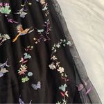 Carla Conti size large new black embroidered floral bird maxi formal dress Photo 4