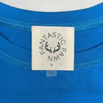 Fantastic Fawn Sz S Blue - Flamingo Sequin Embellished Oversized Knit Top Shirt Photo 3