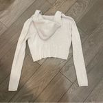 Brandy Melville  Ribbed 2 Way Zip Up Cropped Hoodie Photo 3