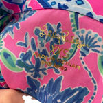 Lilly Pulitzer  PJ‎ Woven Short Sleeve Top Plumeria Pink Untamed Hearts Print XXS Photo 7
