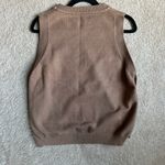None Women's Tan Sleeveless Vest Photo 2