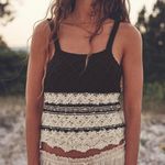 ZARA black white and cream knit crochet colorblock cami tank top Photo 0