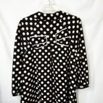 VTG 3 Sisters Large Coat Brown Polka Dot Button Pink Trim Bow Cute Preppy C White Photo 7