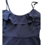 Cupcakes and Cashmere  Beautiful blue dress, cold shoulder, ruffle collar, sheer sleeves, dress is lined, adjustable straps, 100% polyester, excellent condition, size 0  Photo 4