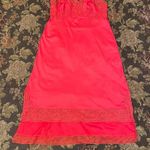 Vintage 50s/60s Munsingwear Tricot Nylon Full Slip Dress size 38 Red Lace Photo 3