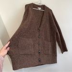 Ava & Viv  Plus Size Cozy Boyfriend Cardigan Brown Black Button Down Sweater 2X Photo 10