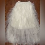 Soho Apparel  Elegant Cream High-Low Skirt Photo 4