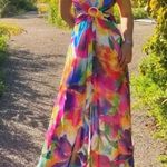 Liv Foster Floral Tie Dye Gown Size 6 Pink Photo 7