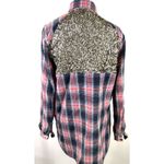 Free People  Little Bit of Sugar Plaid Gold Sequin Button Up Shirt Size XS Photo 3