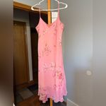 Euro Pink Floral Midi Dress Size M Photo 2