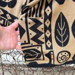 Vintage Top Notch black tan geometric Egyptian print sweater Size 5X Photo 1
