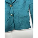 Vintage E.R. GERARD for RENLYN Teal Blazer Jacket Women’s Size 10 Gold Button Blue Photo 5