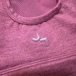 JoyLab | Burgundy Heathered High Neck Brushed Jersey Crisscross Sports Bra, M Photo 3