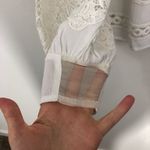 For Love & Lemons  Hayley Lace & Eyelets Blouse in White Size Small Photo 8