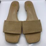 Sam & Libby  Karissa Tan suede Slides Sandals Strap Heel Shoe Size 11 nude party Photo 1
